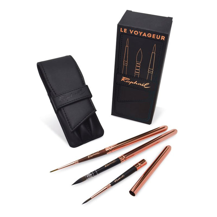SG Education Raphael Wallet - Le Voyaguer 3x Travel Brushes SG Education
