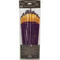 Royal & Langnickel Royal & Langnickel Long Handle Frim Brush Burgundy Set SG Education
