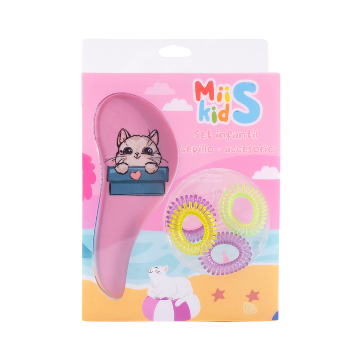 Set de cepillo con accesorios gatito