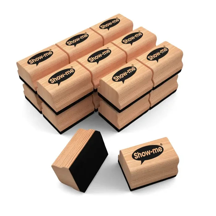 Show Me Show-me Mini Wood Handle Erasers 30 Pack SG Education