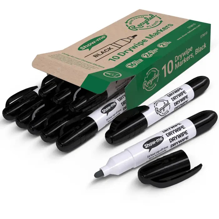 Show Me Show-me Teacher Whiteboard Markers Bullet Tip 10 Pack SG Education