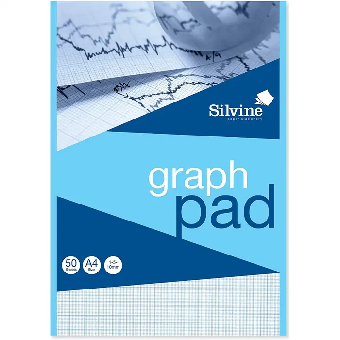 SG Education Silvine Graph Pad 1.5.10mm A4 90gsm 50pg SG Education
