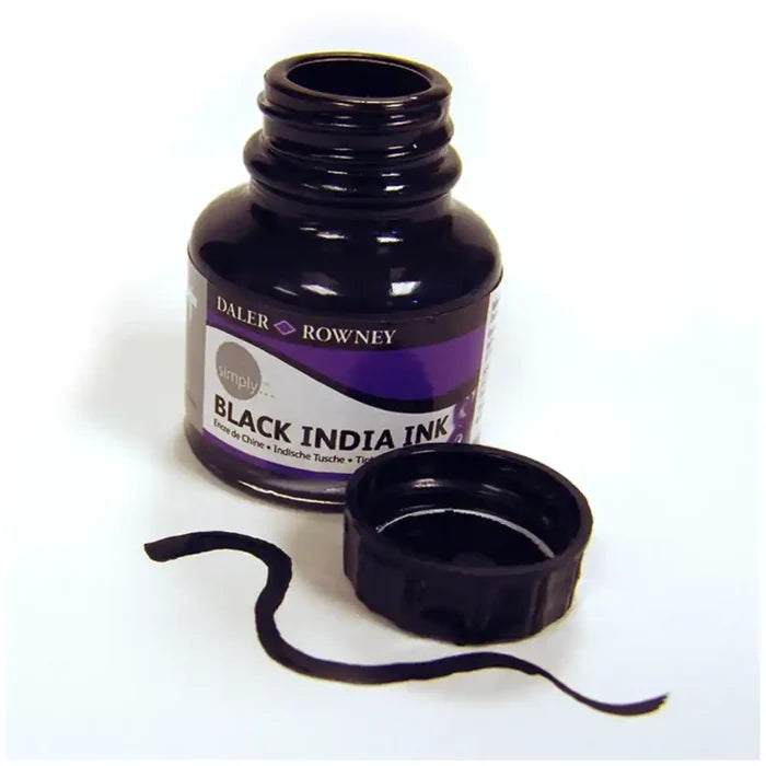 Daler Rowney Simply Black India Ink 29.5ml SG Education