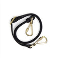 Slash Resistant Locking Faux Leather Black Gold Short Strap
