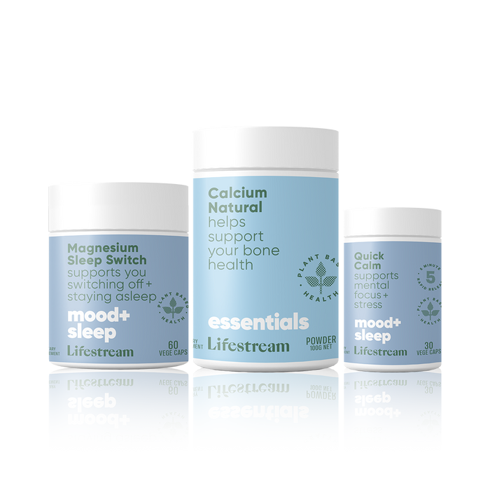 sleep plant based supplements - magnesium, calcium, quick calm