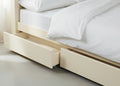 Solid Pine Underbed Storage Drawers, Painted Cream