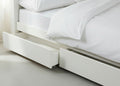Solid Pine Underbed Storage Drawers, Painted White
