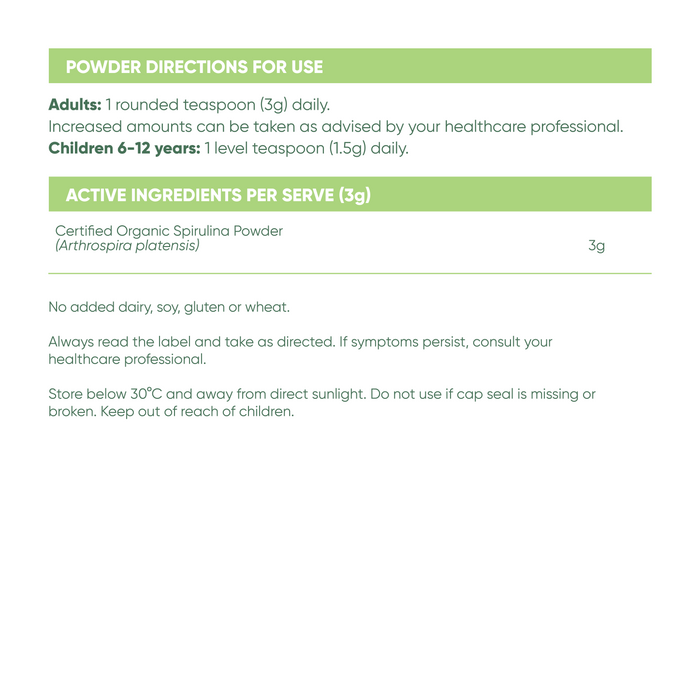 Spirulina Certified Organic
