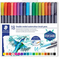 Staedtler Staedtler Double-End Watercolour Brush Pens 18 Pack SG Education