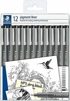 Staedtler Staedtler Pigment Liners 12 Pack Assorted Sizes SG Education