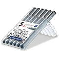 Staedtler Staedtler Pigment Liners  6 Pack Assorted Sizes SG Education