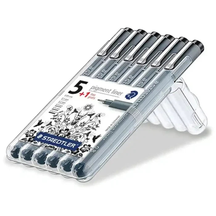 Staedtler Staedtler Pigment Liners  6 Pack Assorted Sizes SG Education