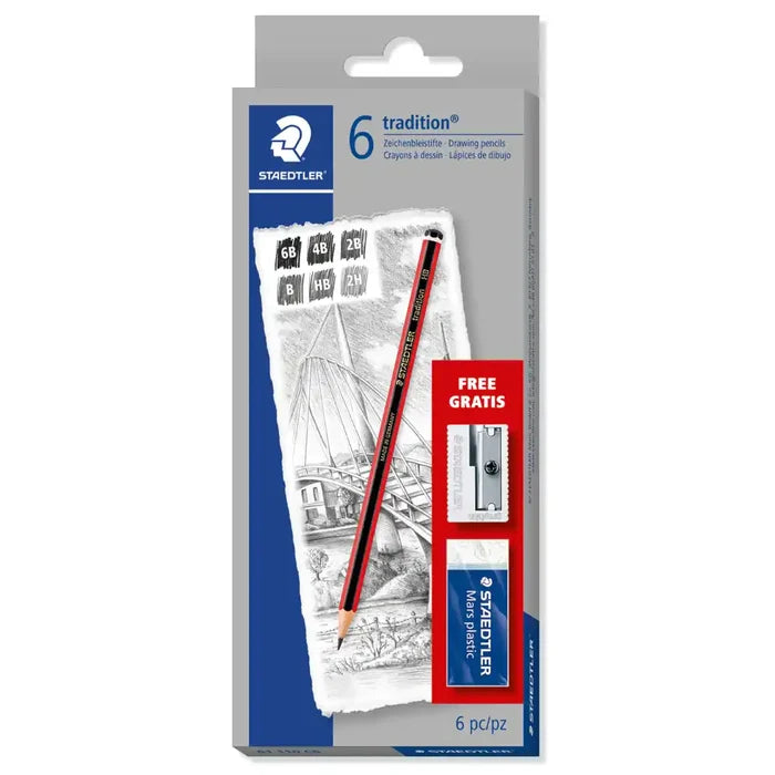 Staedtler Staedtler Tradition 110 Sketch Pencil Set 6 Assorted Grades SG Education