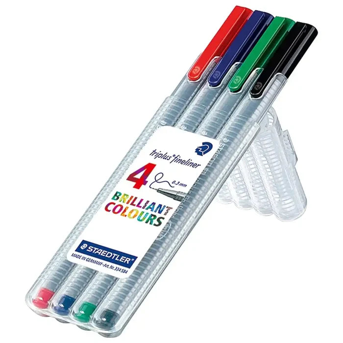 Staedtler Staedtler Triplus Fineliner Assorted Colours 4 Pack SG Education