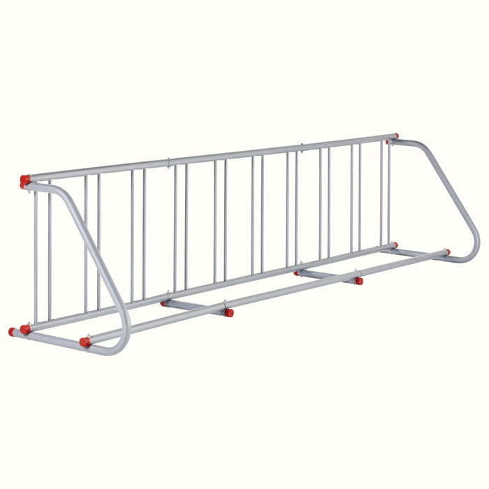 Commercial Bike Rack - Single & Double Sided, 5-20 Bikes | Silver 10-Bike Single-Sided
