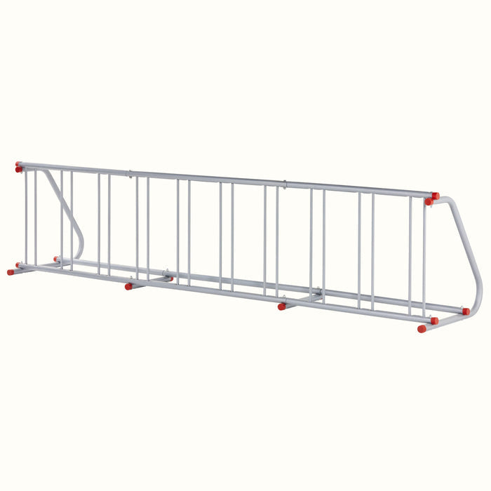 Commercial Bike Rack - Single & Double Sided, 5-20 Bikes | Silver 10-Bike Single-Sided