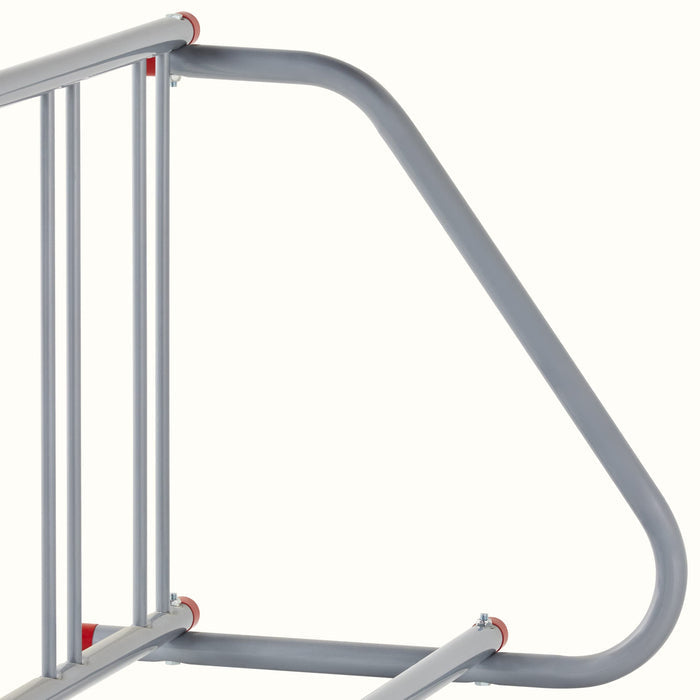 Commercial Bike Rack - Single & Double Sided, 5-20 Bikes | Silver 10-Bike Single-Sided