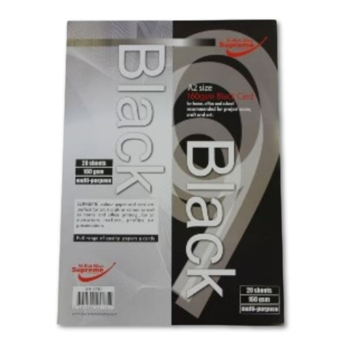 Supreme Supreme Black Card A2 180g 20 Pack SG Education
