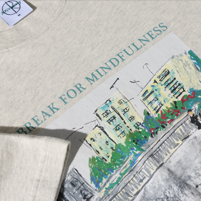 Tee | Mindfulness - Ivory Grey Melange