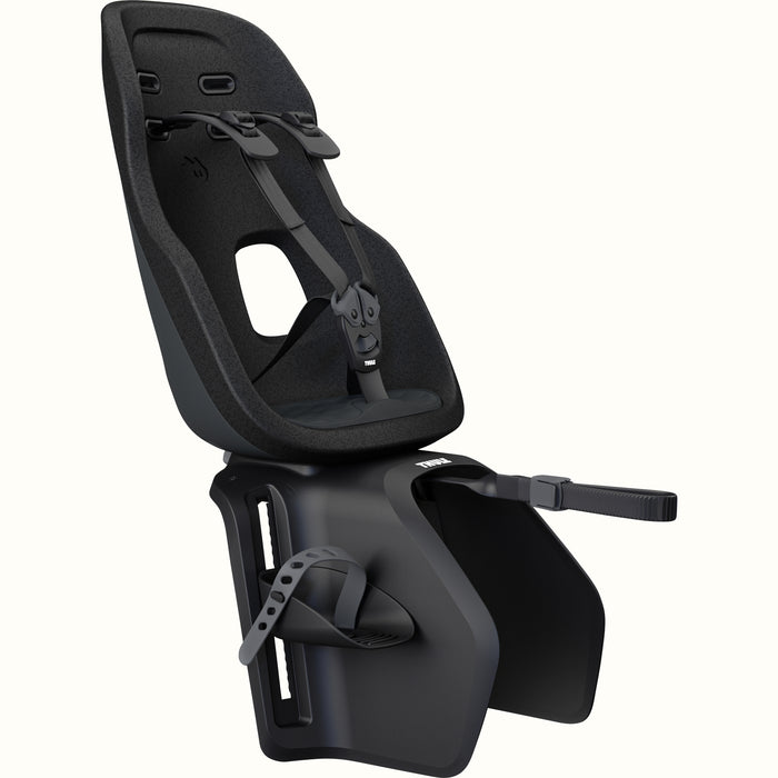 Black Thule Yepp Nexxt 2 Maxi Child Bike Seat on a white background.