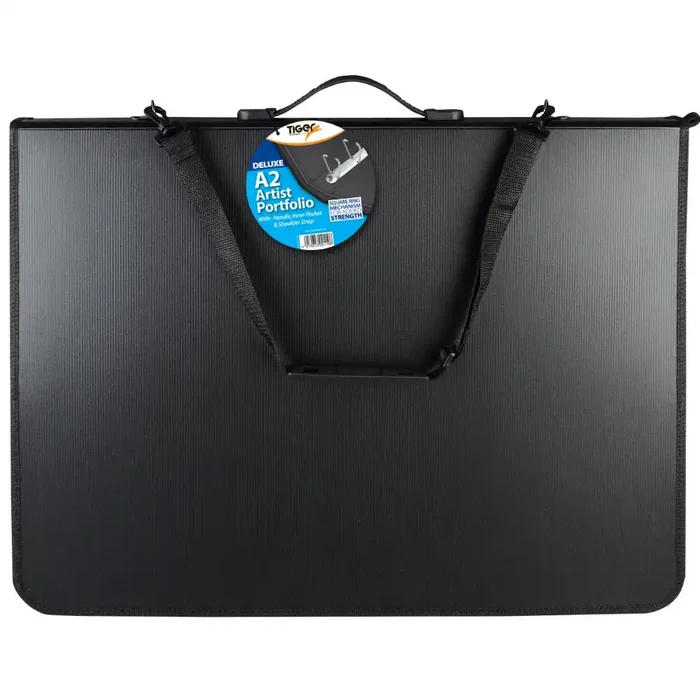 SG Education Tiger A2 Deluxe Ring Binder Artist Portfolio Black SG Education