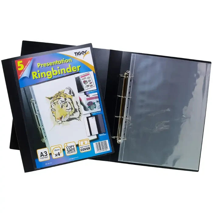 SG Education Tiger A3 Presentation Ring Binder Portrait SG Education