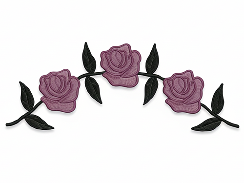Triple Rose Head Panel - White