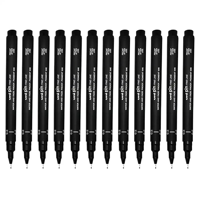 SG Education UniPin Fineliners Black 12 Pack SG Education