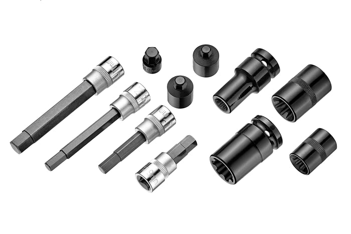 Universal Master 11PCS Euro Brake Caliper Socket Set – Hex, Torx & Specialty Sockets for European Vehicles