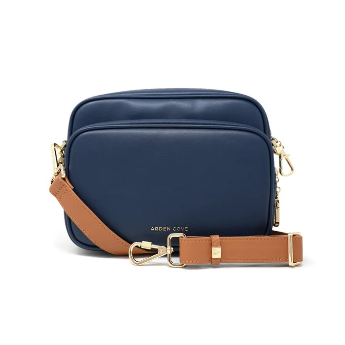 Navy-Gold / Slash-resistant Wide Faux Leather (33" - 59")