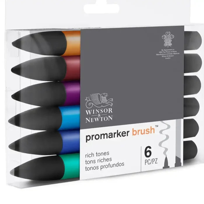 Winsor & Newton W&N Brushmarker Rich Tones 6 Pack SG Education