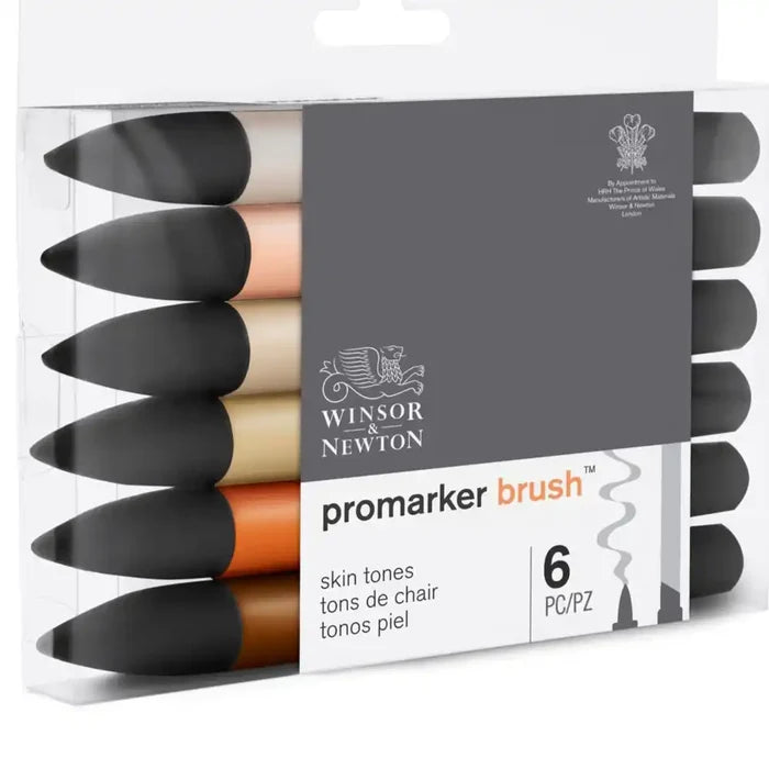 Winsor & Newton W&N Brushmarker Skin Tones 6 Pack SG Education
