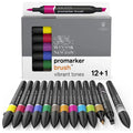 Winsor & Newton W&N Brushmarker Vibrant Tones 12 Pack SG Education