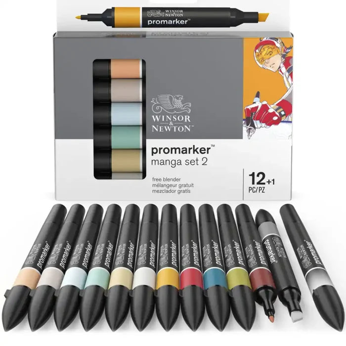 Winsor & Newton W&N Promarker 121 Manga Set 2 12 Pack SG Education