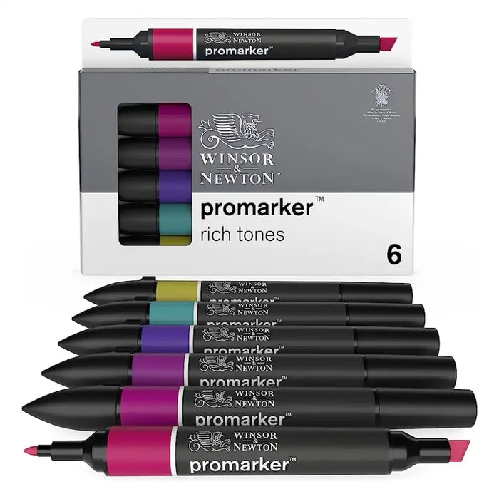 Winsor & Newton W&N Promarker Rich Tones 6 Pack SG Education