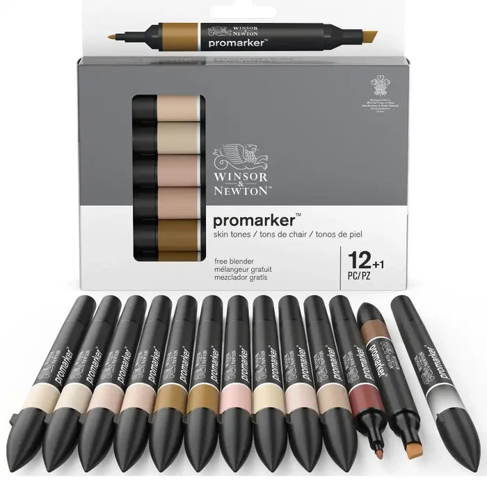 Winsor & Newton W&N Promarker Skin Tones 12 Pack SG Education