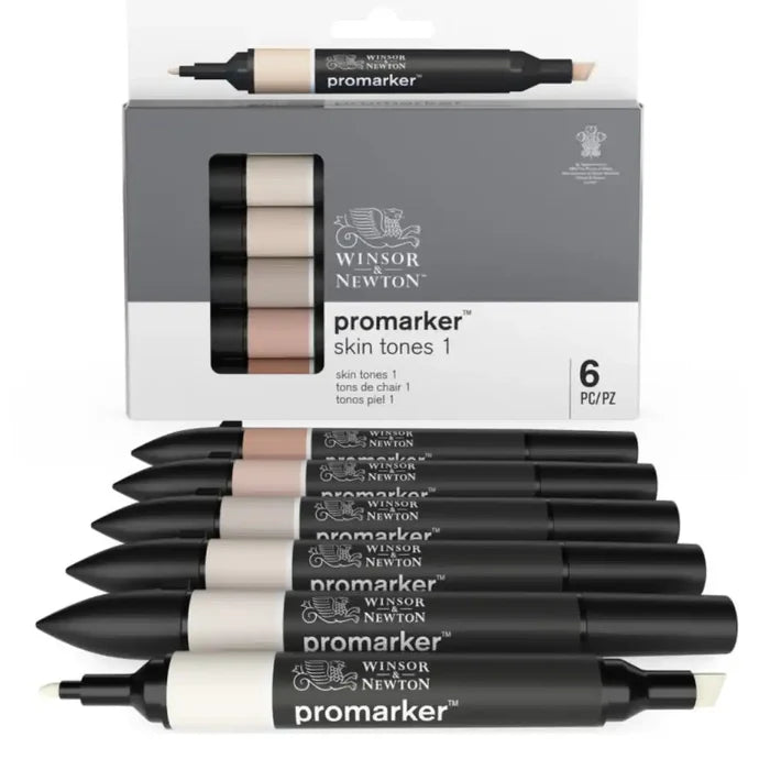 Winsor & Newton W&N Promarker Skin Tones 6 Pack SG Education