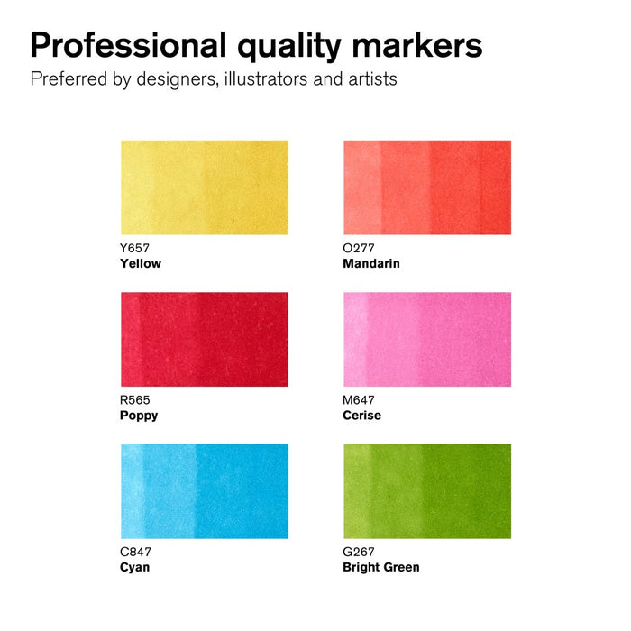 Winsor & Newton W&N Promarker Vibrant 6 Pack SG Education