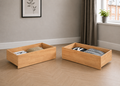 Wooden Underbed Storage Drawers in Oak